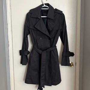 Gray/blue Banana Republic trench coat